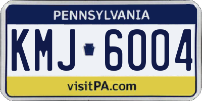 PA license plate KMJ6004