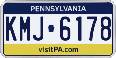 PA license plate KMJ6178