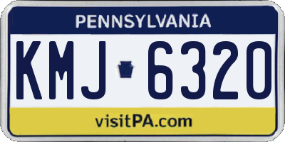 PA license plate KMJ6320