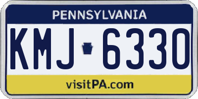 PA license plate KMJ6330