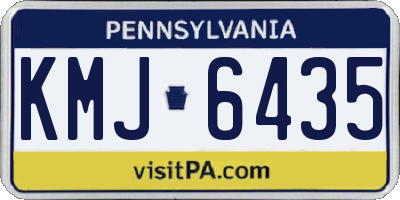 PA license plate KMJ6435