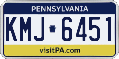PA license plate KMJ6451