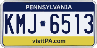PA license plate KMJ6513