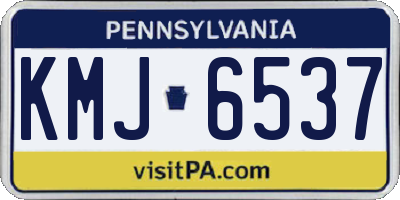 PA license plate KMJ6537