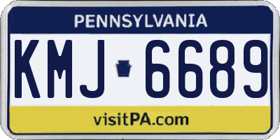 PA license plate KMJ6689