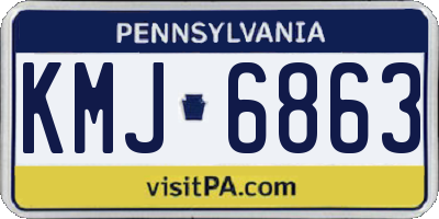PA license plate KMJ6863