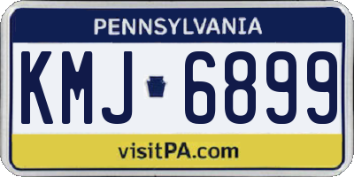 PA license plate KMJ6899