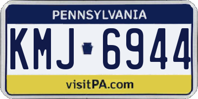 PA license plate KMJ6944