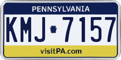PA license plate KMJ7157