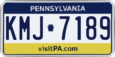 PA license plate KMJ7189