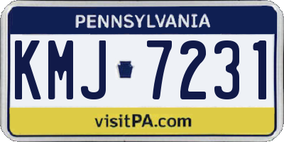 PA license plate KMJ7231