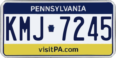 PA license plate KMJ7245