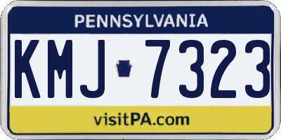 PA license plate KMJ7323