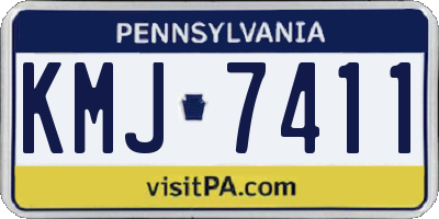 PA license plate KMJ7411