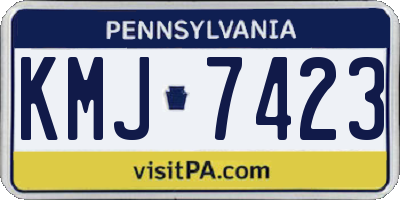 PA license plate KMJ7423