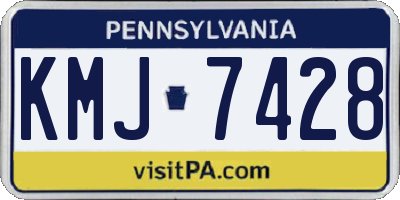 PA license plate KMJ7428