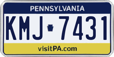 PA license plate KMJ7431