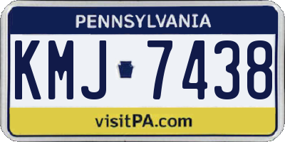 PA license plate KMJ7438