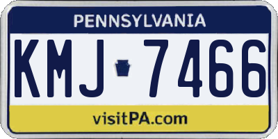 PA license plate KMJ7466