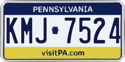 PA license plate KMJ7524