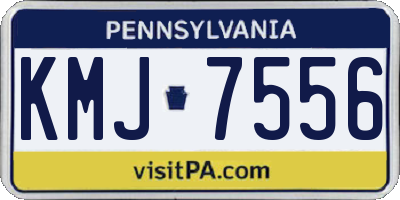 PA license plate KMJ7556