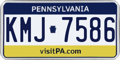 PA license plate KMJ7586