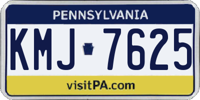 PA license plate KMJ7625