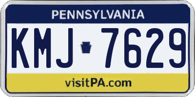 PA license plate KMJ7629
