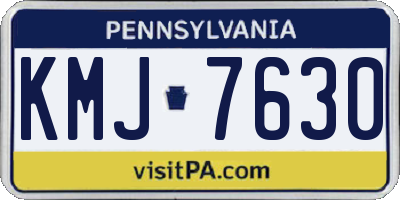 PA license plate KMJ7630