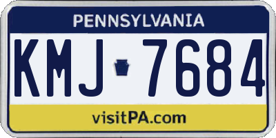 PA license plate KMJ7684