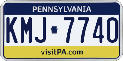 PA license plate KMJ7740