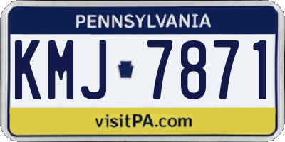 PA license plate KMJ7871