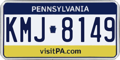 PA license plate KMJ8149