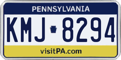 PA license plate KMJ8294