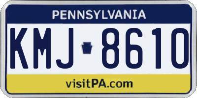 PA license plate KMJ8610