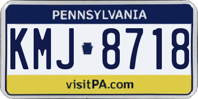 PA license plate KMJ8718