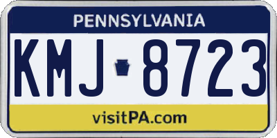 PA license plate KMJ8723