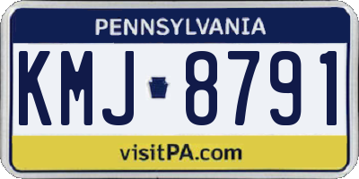 PA license plate KMJ8791