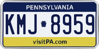 PA license plate KMJ8959