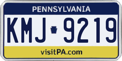 PA license plate KMJ9219
