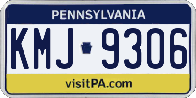 PA license plate KMJ9306