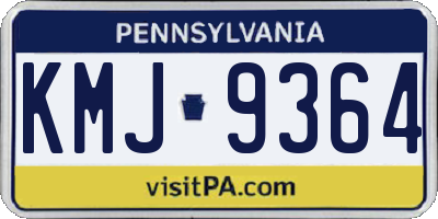 PA license plate KMJ9364