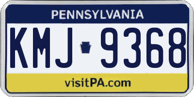 PA license plate KMJ9368