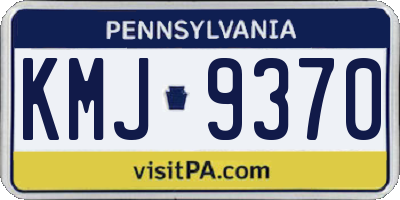 PA license plate KMJ9370