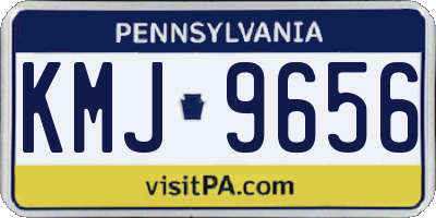 PA license plate KMJ9656