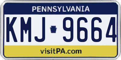 PA license plate KMJ9664