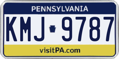 PA license plate KMJ9787