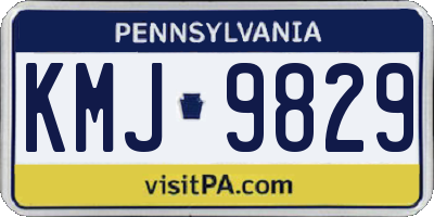 PA license plate KMJ9829
