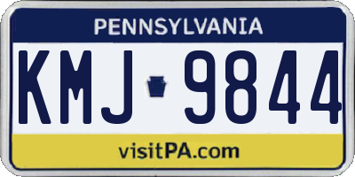 PA license plate KMJ9844