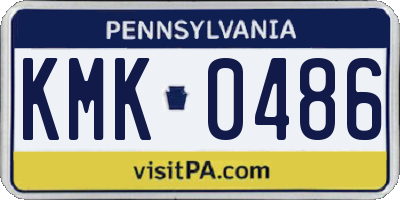 PA license plate KMK0486